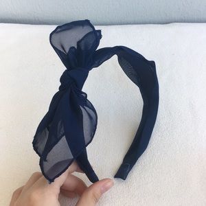 🎃Navy Headband with Bow